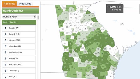 Report examines health status of U.S. counties