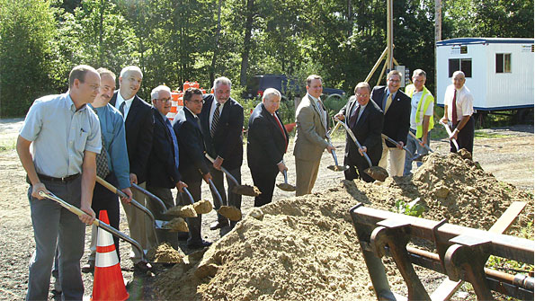 Photo of groundbreaking for sewer systems extension