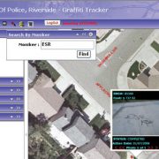 Screenshot of Riverside, California's Graffiti Tracker