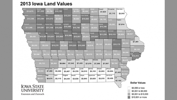 Iowa farmland value may have peaked