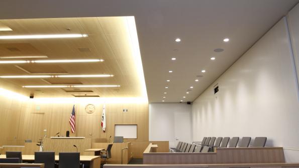 Ceiling system improves speech intelligibility in courthouse (with related video)