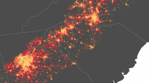 Southeastern megalopolis – the present path of urban sprawl