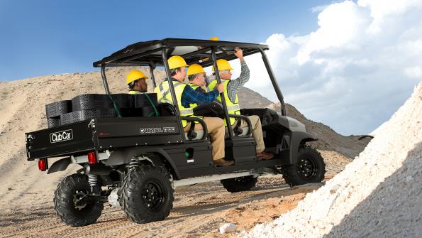 Utility vehicles on display in traveling road show (with related video)