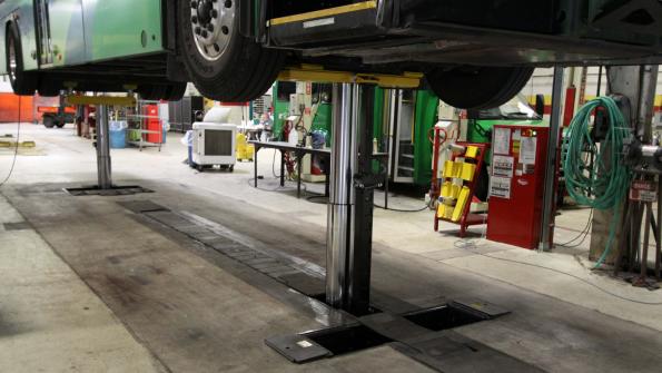 Vehicle lifts in Ohio transit facility resist corrosion