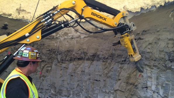 Remote-controlled machine quickly excavates for D.C. tunnel construction