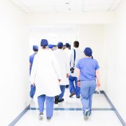 Group of doctors walking