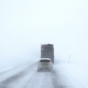 truck in a snow storm